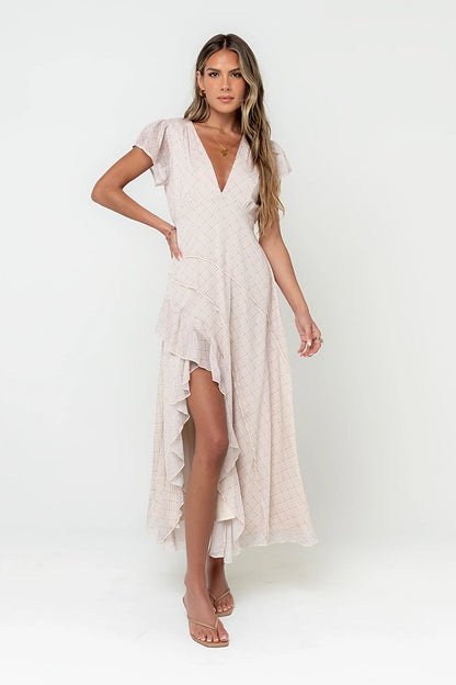 Mindy Plaid Maxi Dress