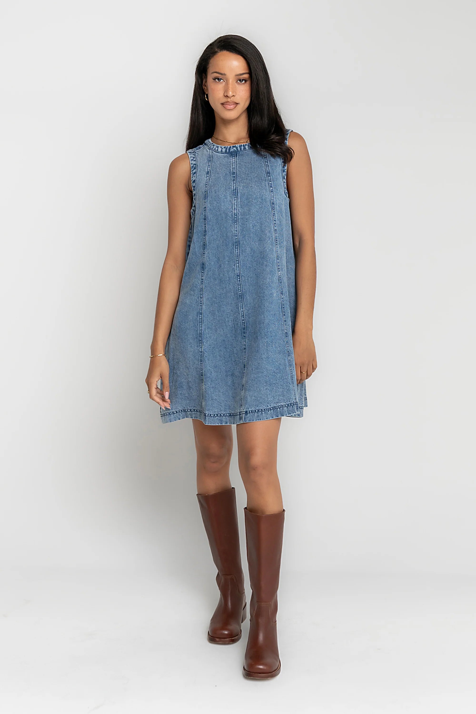 Elyse Sleeveless Denim Mini Dress