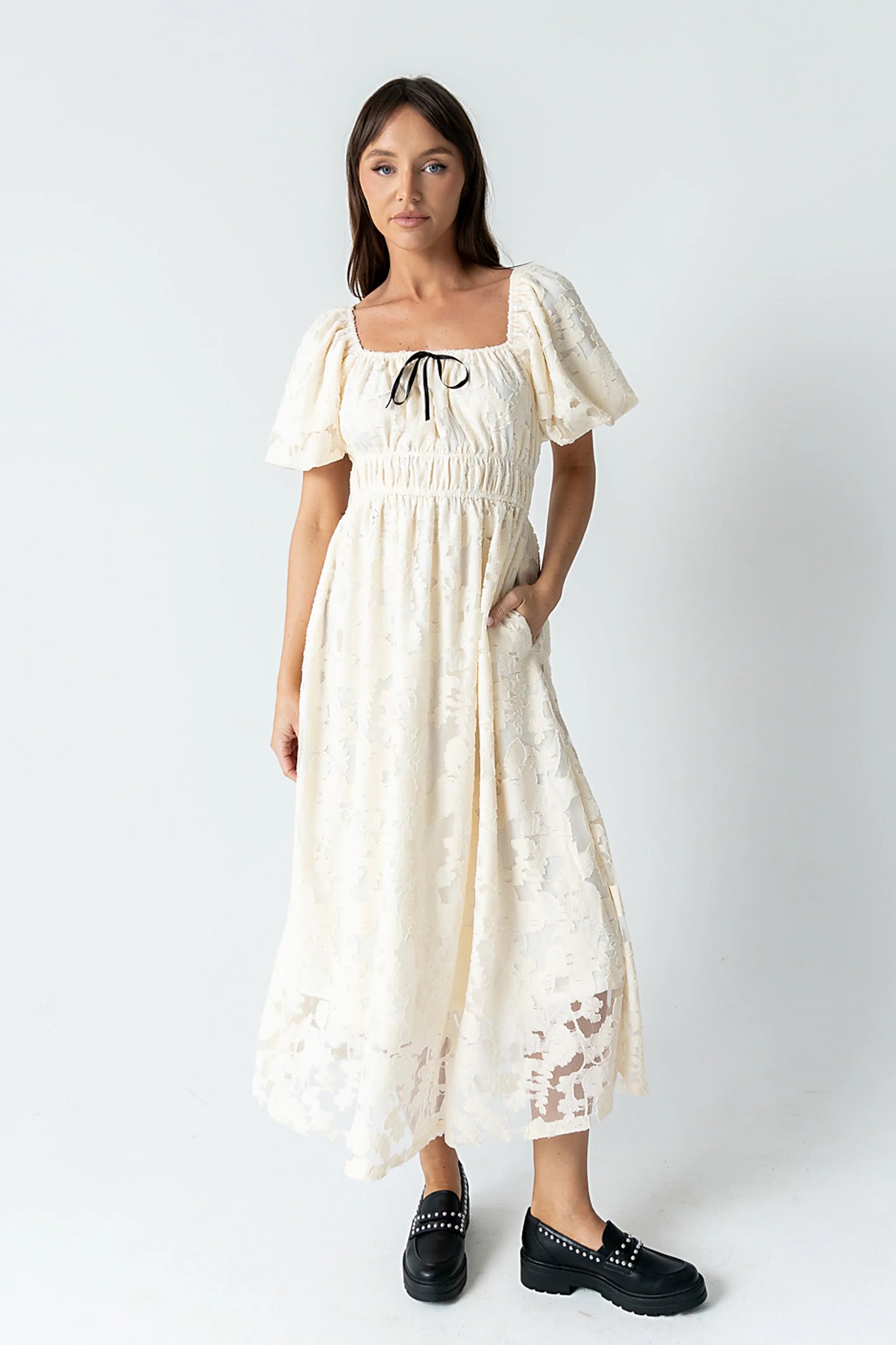 Tracie Sheer Midi Dress