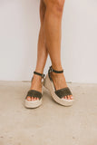 Pascha Wedge Sandal in Olive FINAL SALE