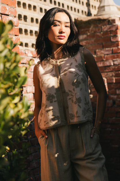Kellie Floral Knit Vest FINAL SALE