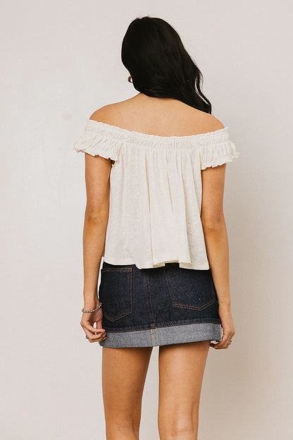 Casey Relaxed Top in Cream FINAL SALE