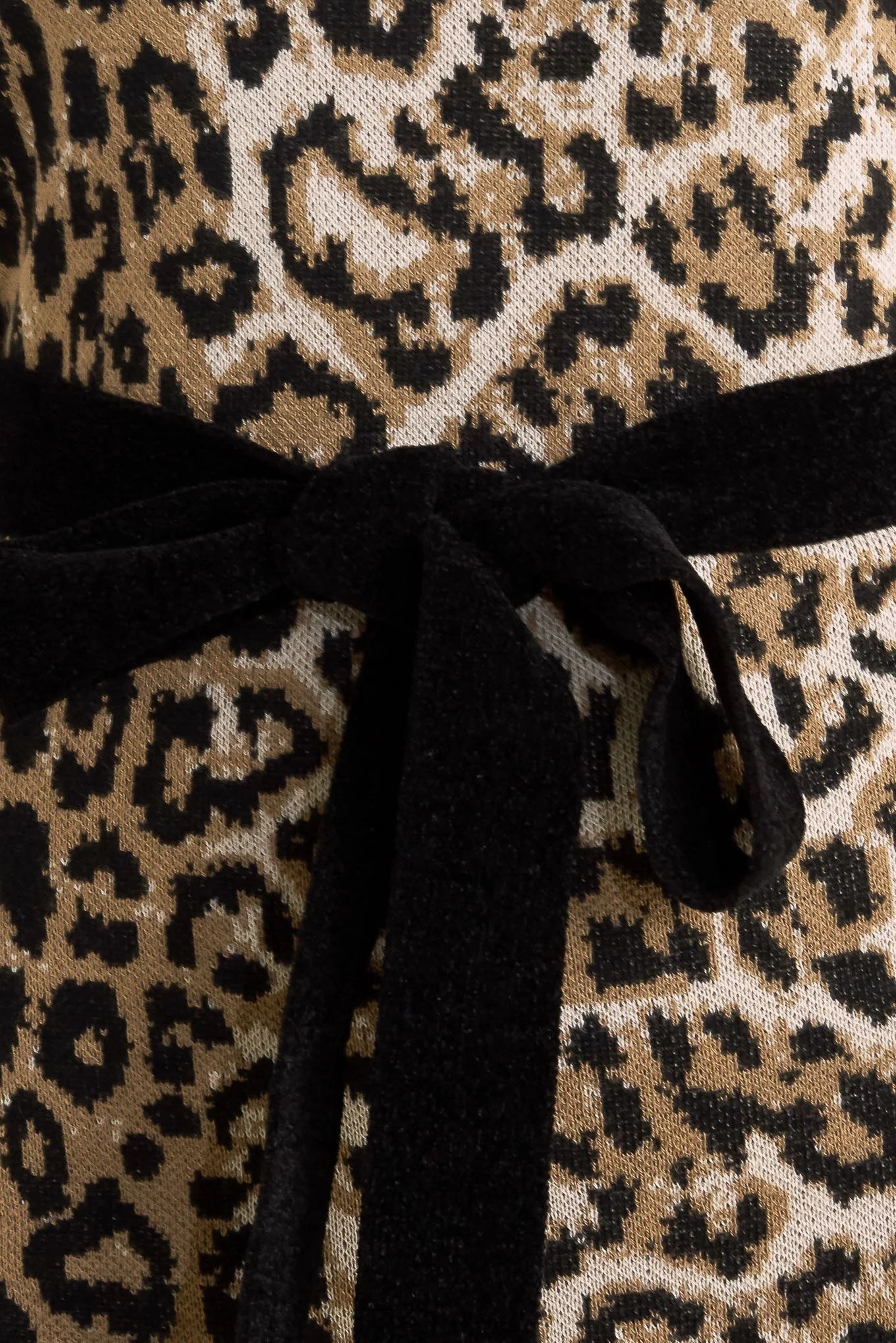 WILD ROMANCE LEOPARD KNIT MIDI DRESS FINAL SALE