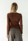 Pura Knit Top in Brown