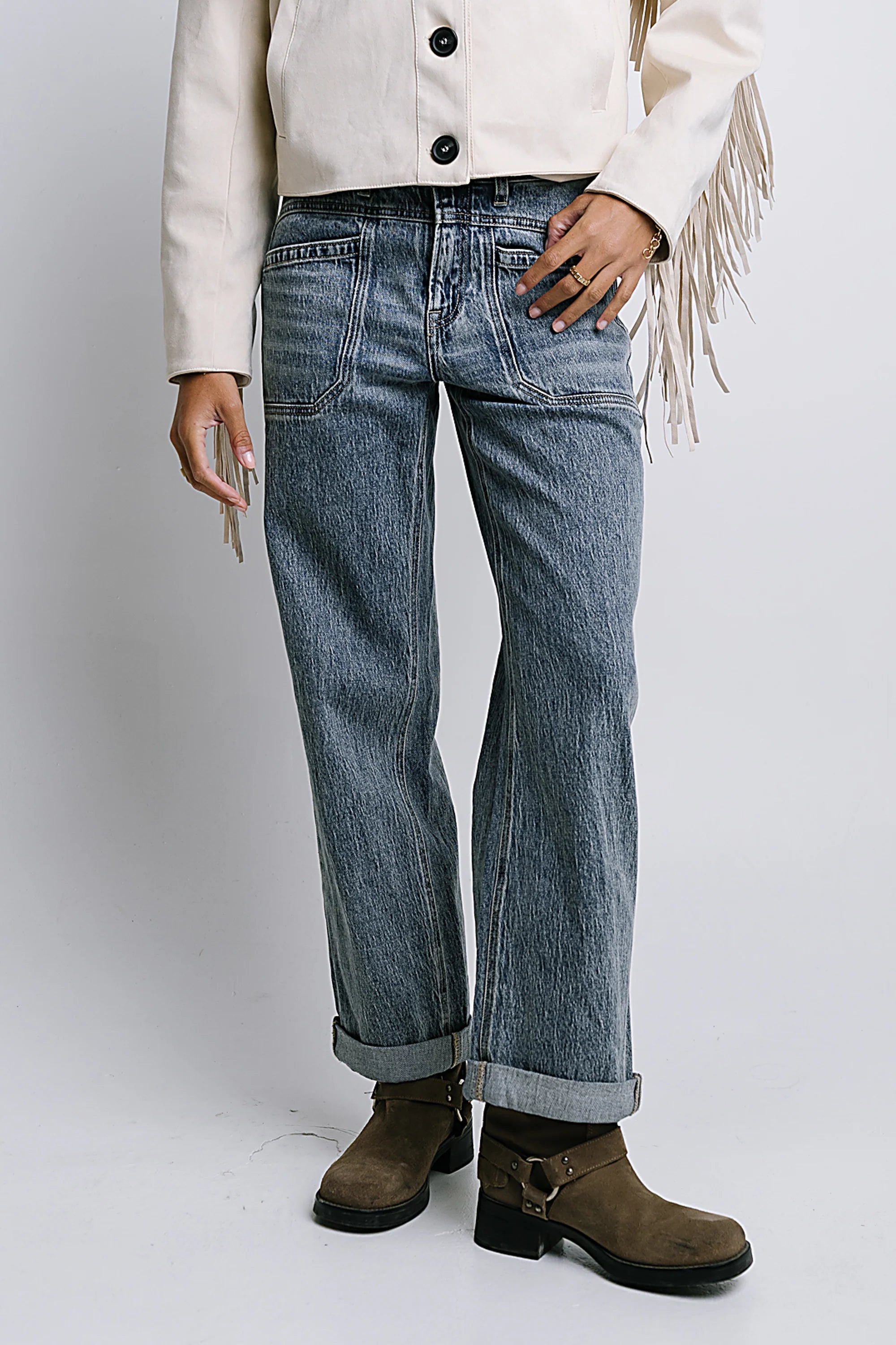 Amber Wide Leg Jeans in Medium Wash FINAL SALE