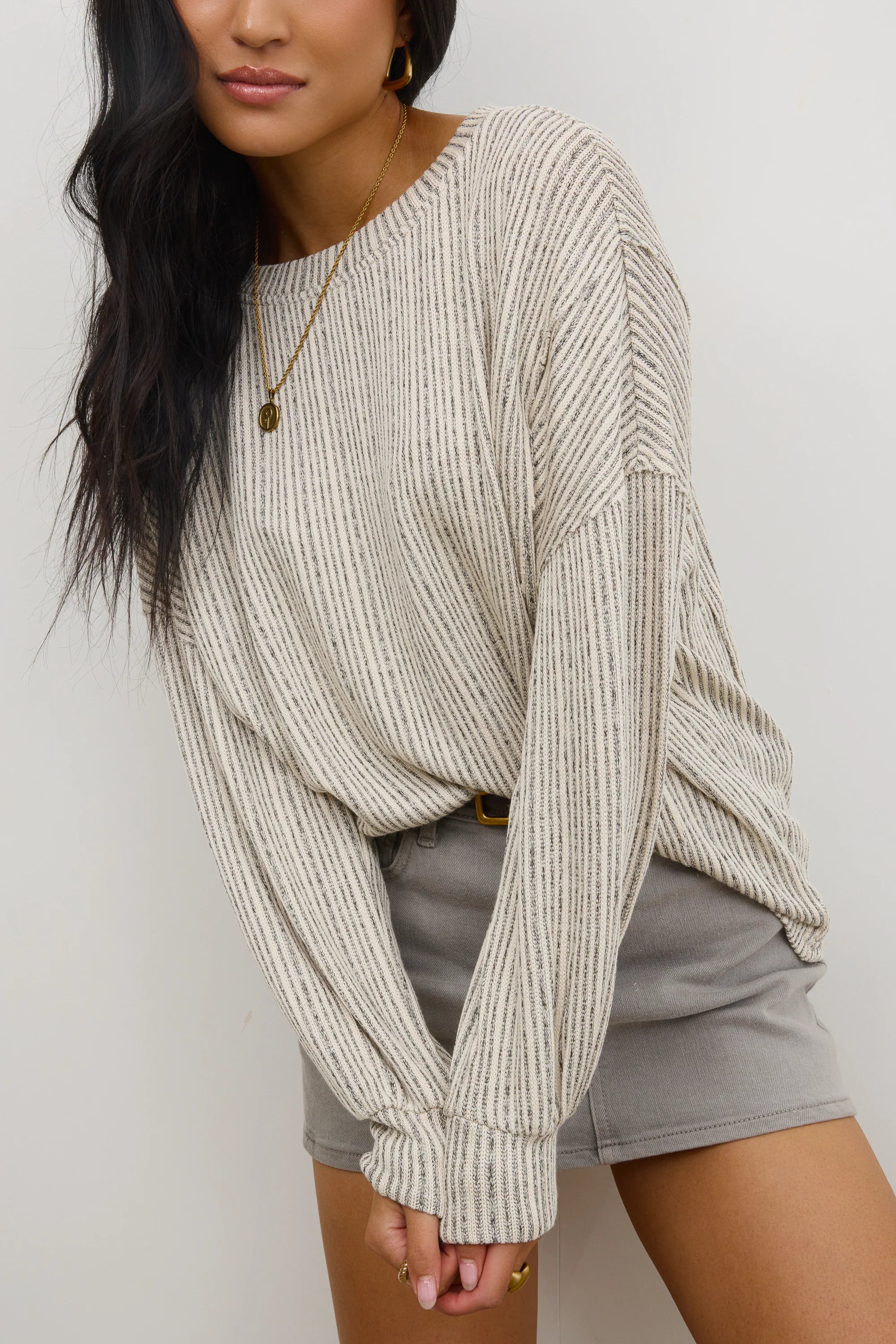 Tate Knit Sweater in Oatmeal