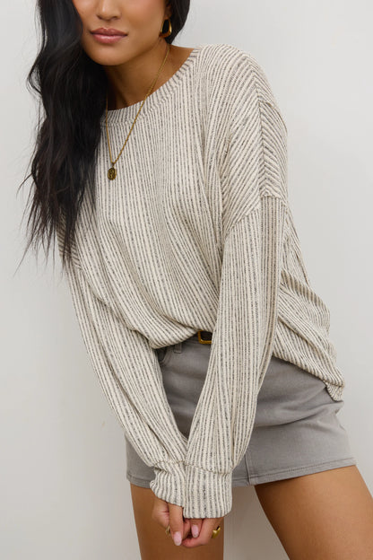 Tate Knit Sweater in Oatmeal