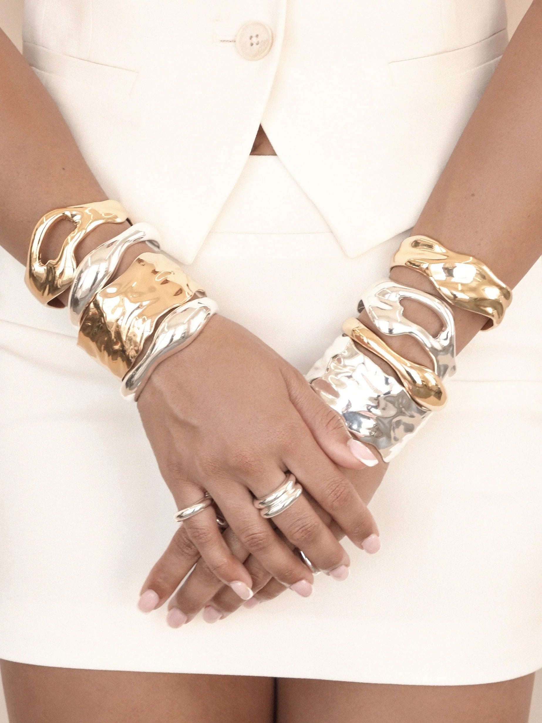 Thick Sculpted Cuff Bracelet