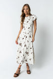 Jenna Floral Maxi Dress in Off White