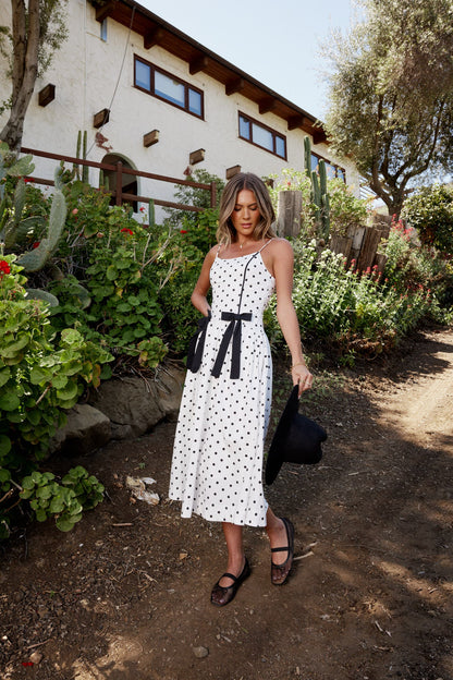 Scarlett Polka Dot Midi Dress FINAL SALE