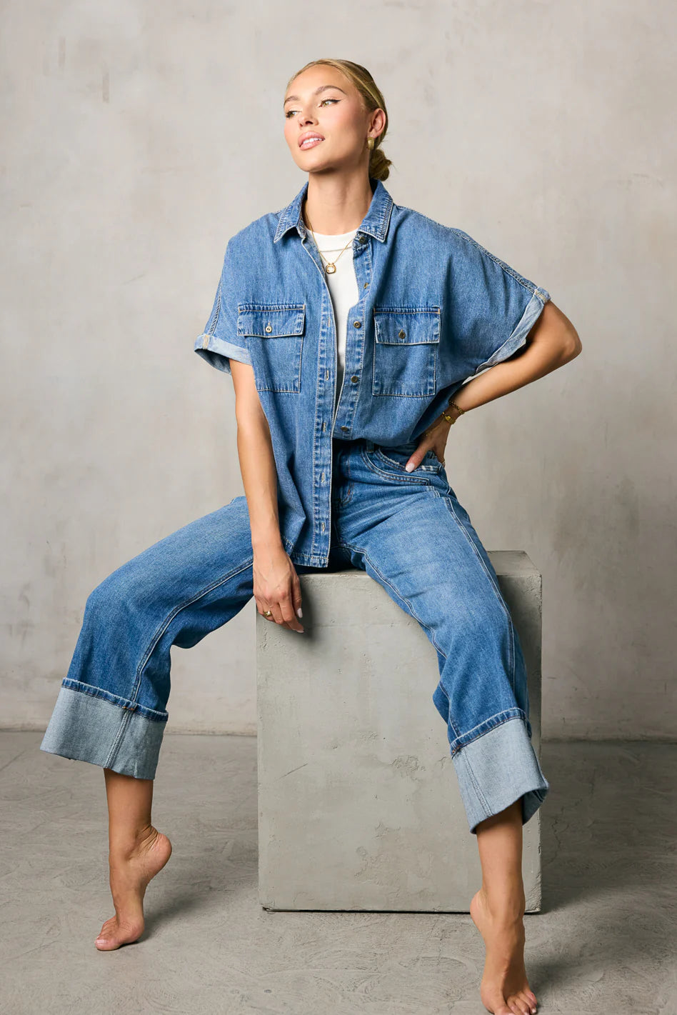 Luca Denim Button Up FINAL SALE