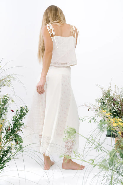Cali Mixed Media Maxi Skirt