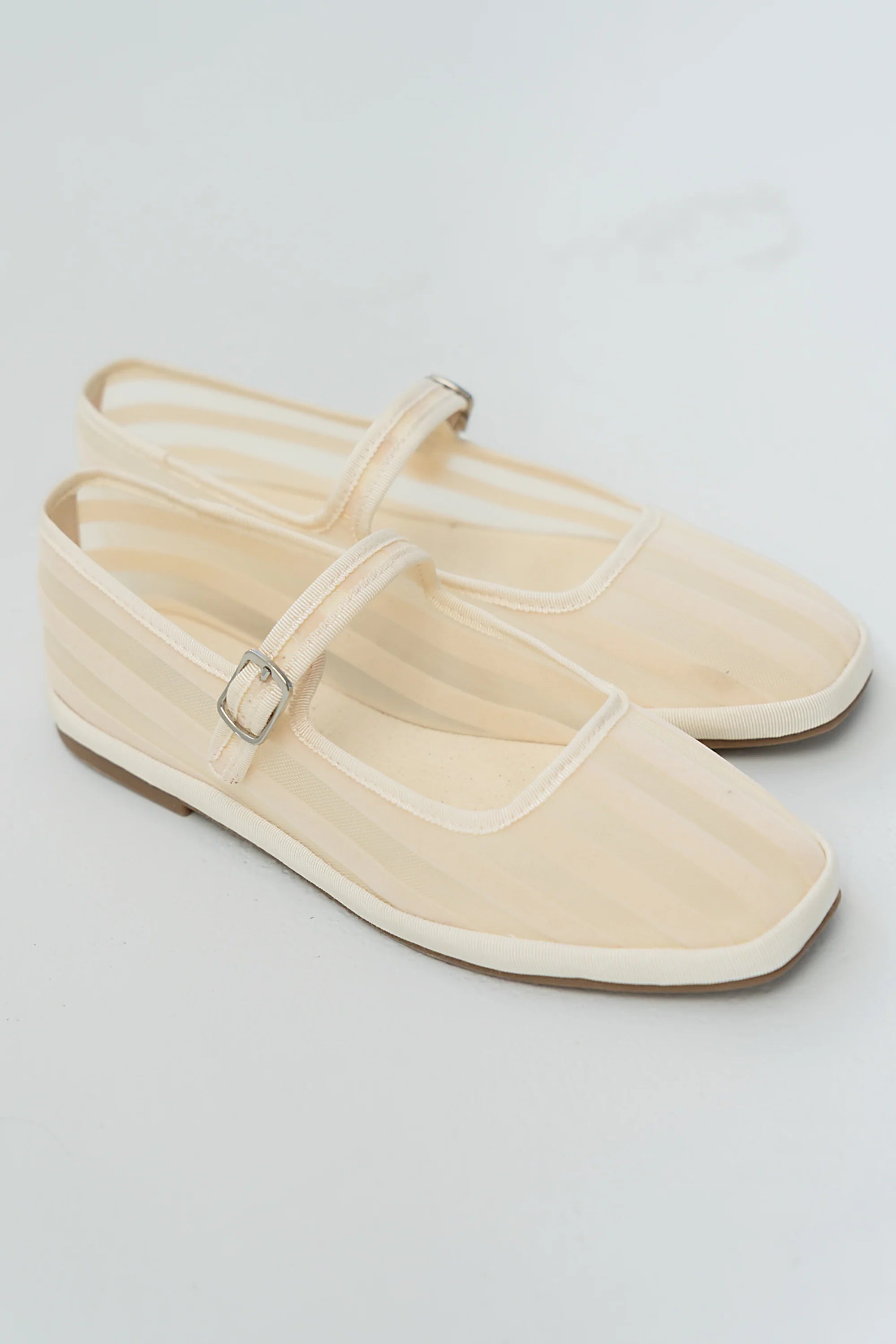 Morocco Mesh Flat in Bone