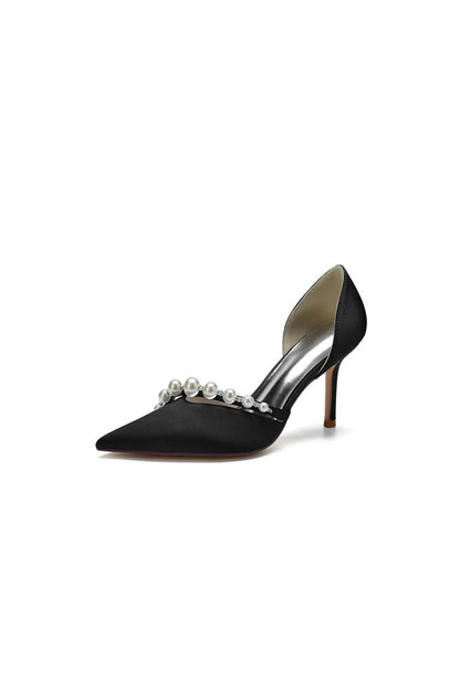 Cocktail Pointed Toe Pearl Heels