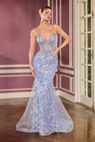 Cynthia Gown Floral Embellished Tulle Dress