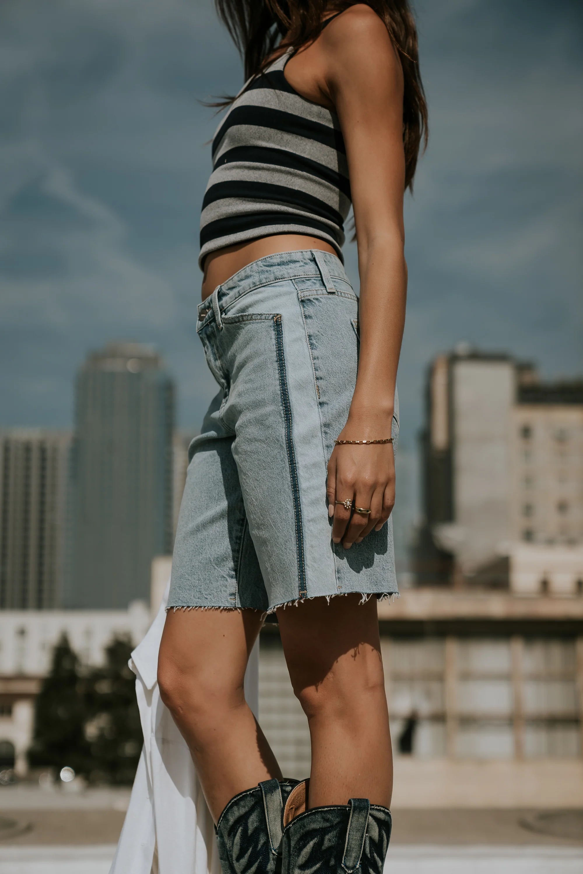 Dylan Two Toned Bermuda Shorts