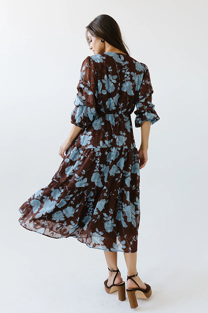 Cache Floral Midi Dress FINAL SALE