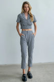 Madie Gingham Button Up in Black