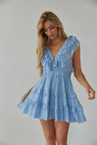 Xena Flutter Sleeve Mini Dress