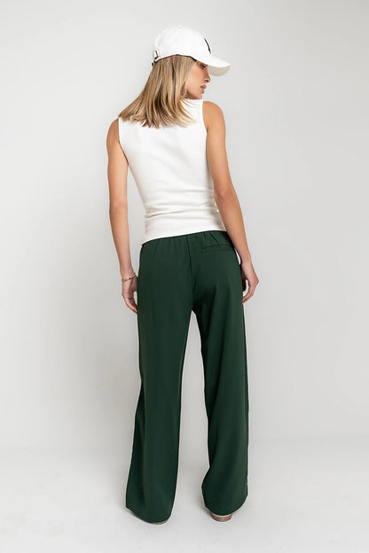 Emily Striped Wide Leg Pants in Green