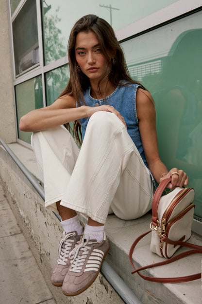 Eden Baggy Jeans in Ecru FINAL SALE
