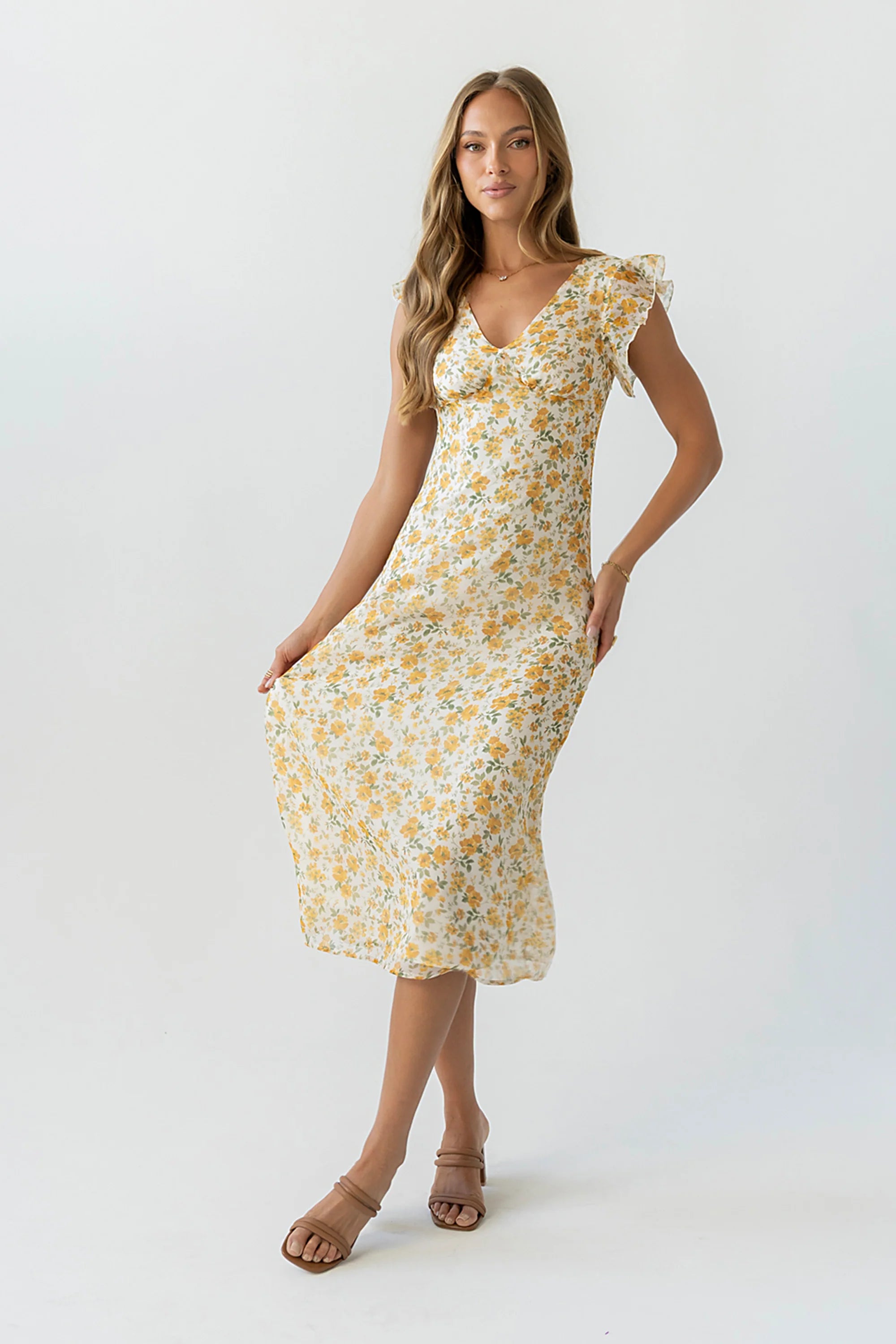 Avery Floral Midi Dress