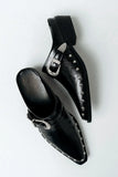 Tessa Western Mule in Black