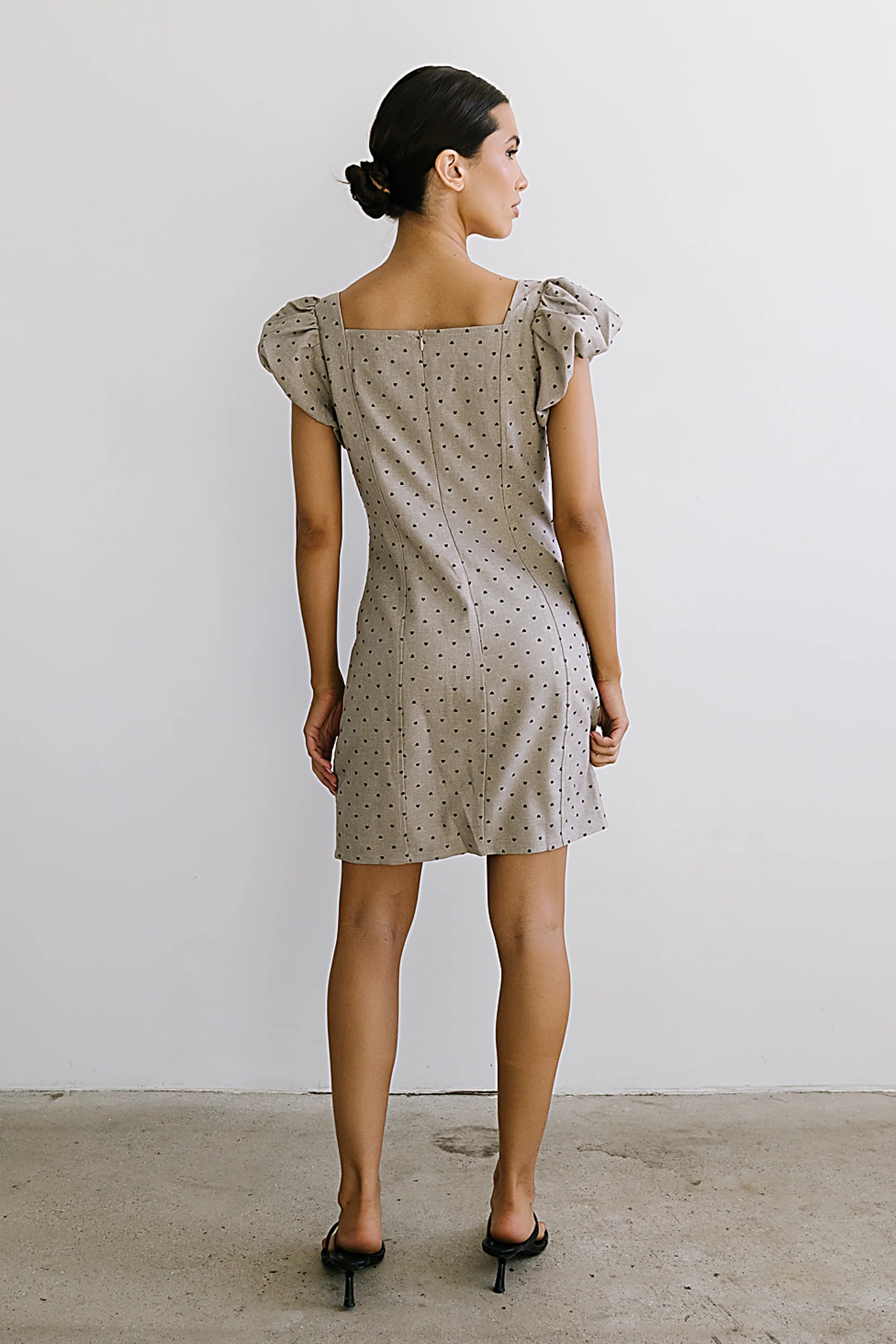 Joana Mini Dress in Taupe FINAL SALE