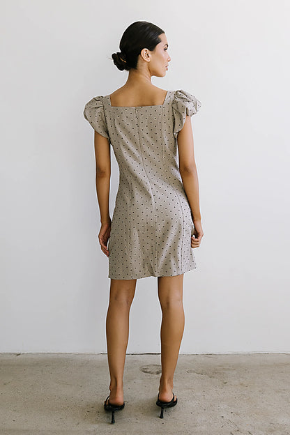 Joana Mini Dress in Taupe FINAL SALE