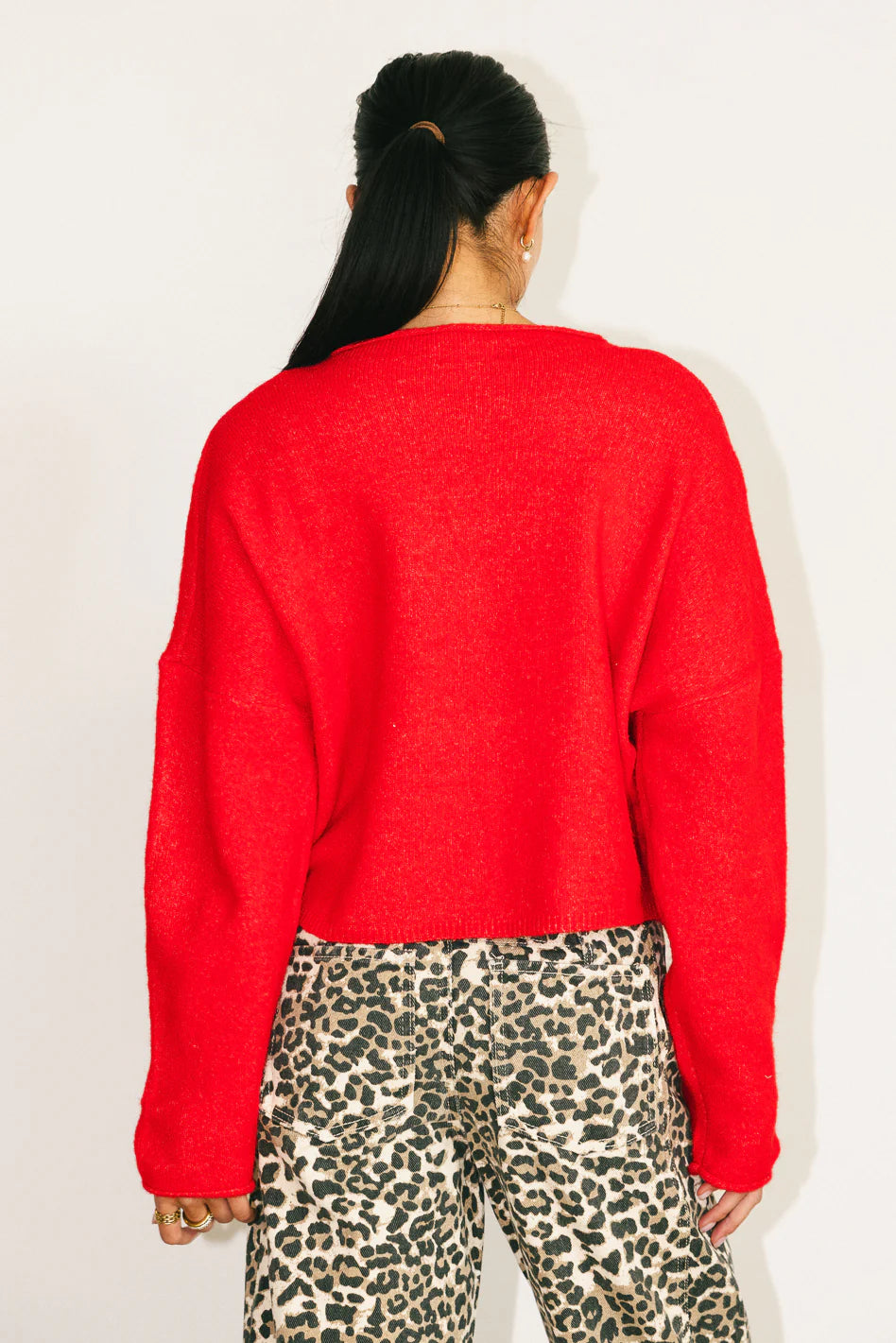 Maci Cardigan in Red