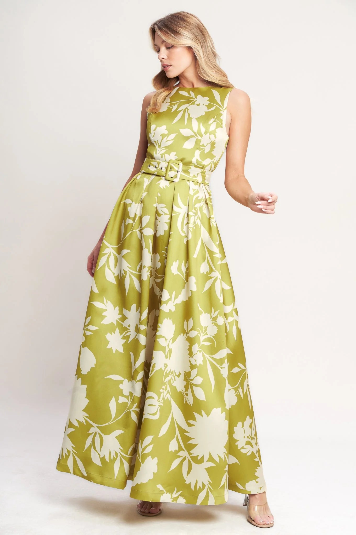 LIME FLORAL MAXI DRESS FINAL SALE