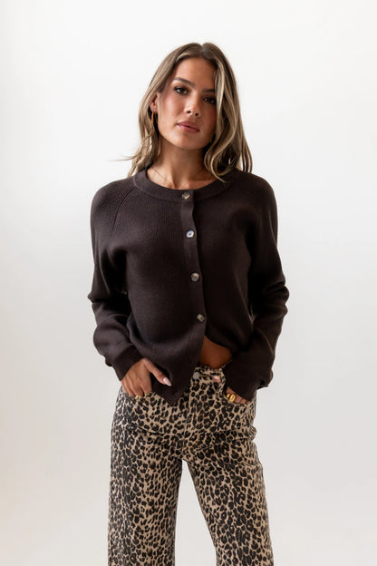 Debbie Ribbed Sweater in Brown