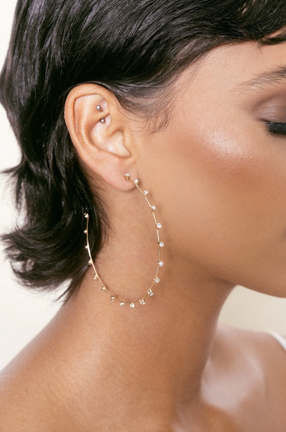 Simple Spark Crystal Hoops