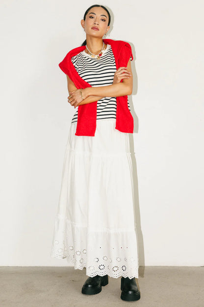 Maci Cardigan in Red