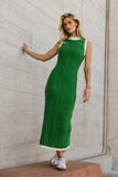 Xavia Knit Maxi Dress in Green FINAL SALE