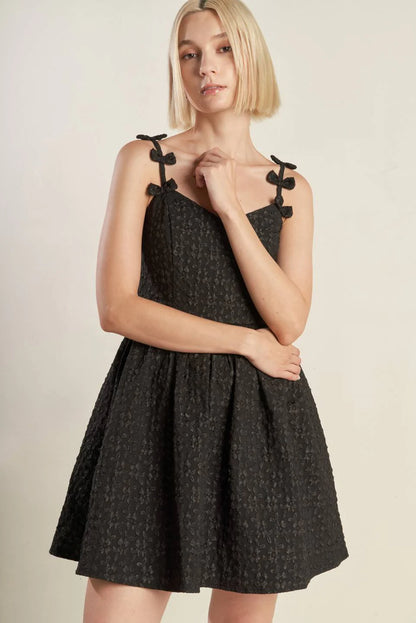 COVETED SWEETNESS BOW DETAIL MINI DRESS