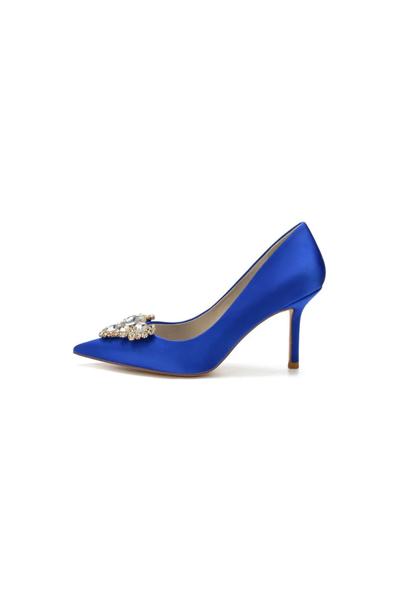 Cocktail Pointed Toe Crystal Heels