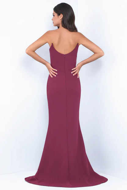 Daris Gown Berry Cat Eye Scoop Neckline Dress