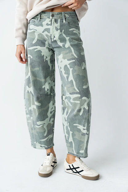 Maddison Camo Barrel Jeans FINAL SALE