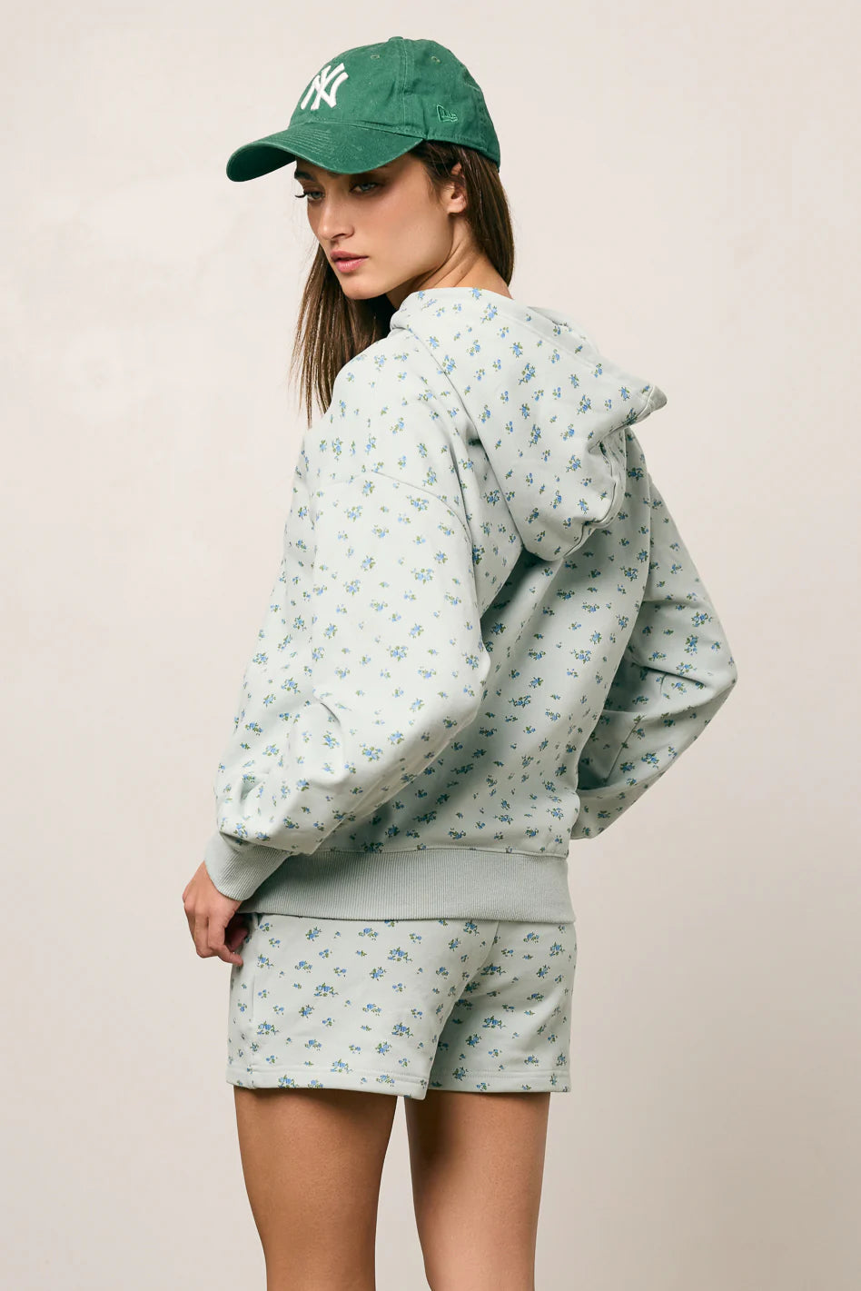 Elora Floral Sweatshirt in Blue FINAL SALE