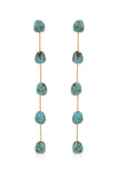 Dripping Turquoise Delicate Drop Earrings
