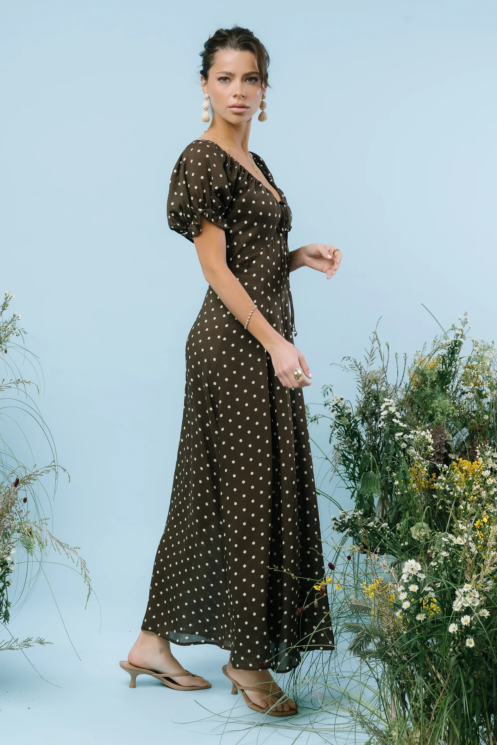 Julianna Polka Dot Maxi Dress