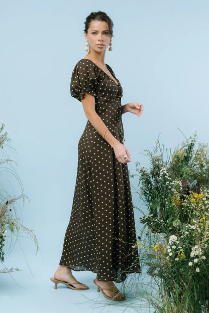 Julianna Polka Dot Maxi Dress