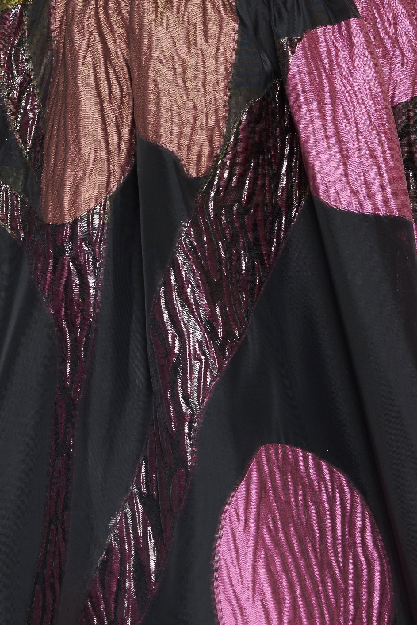 ABSTRACT ROSE BLACK MIDI DRESS