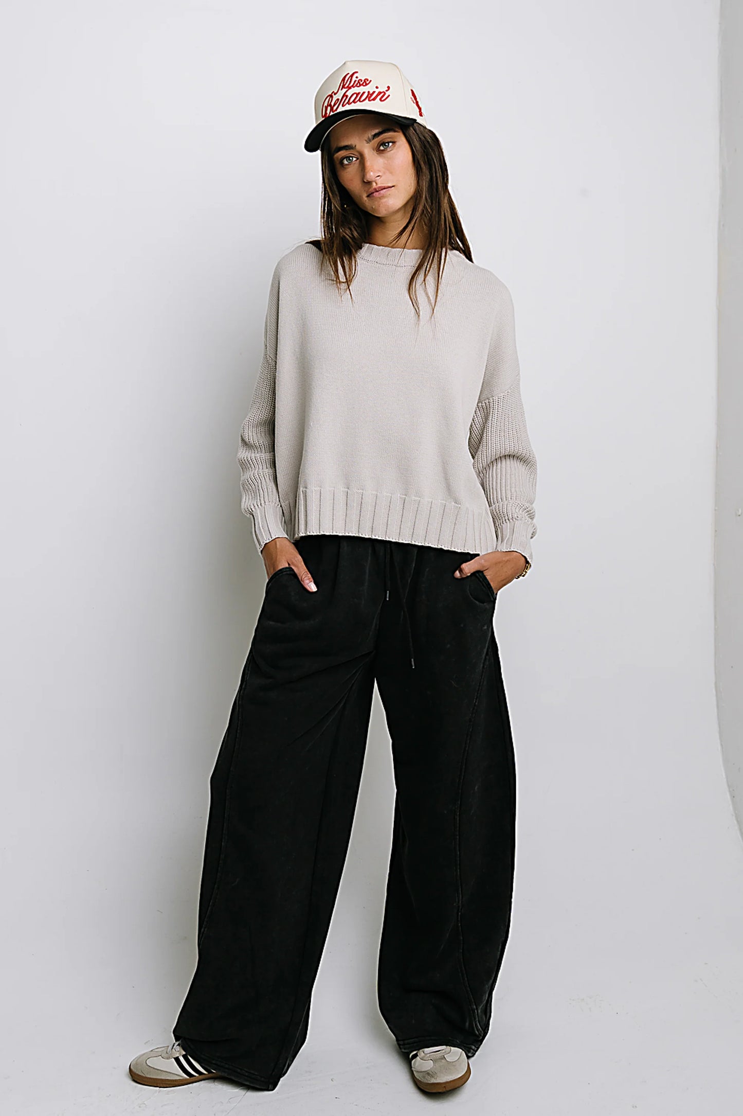 Payton Knit Sweater in Bone FINAL SALE