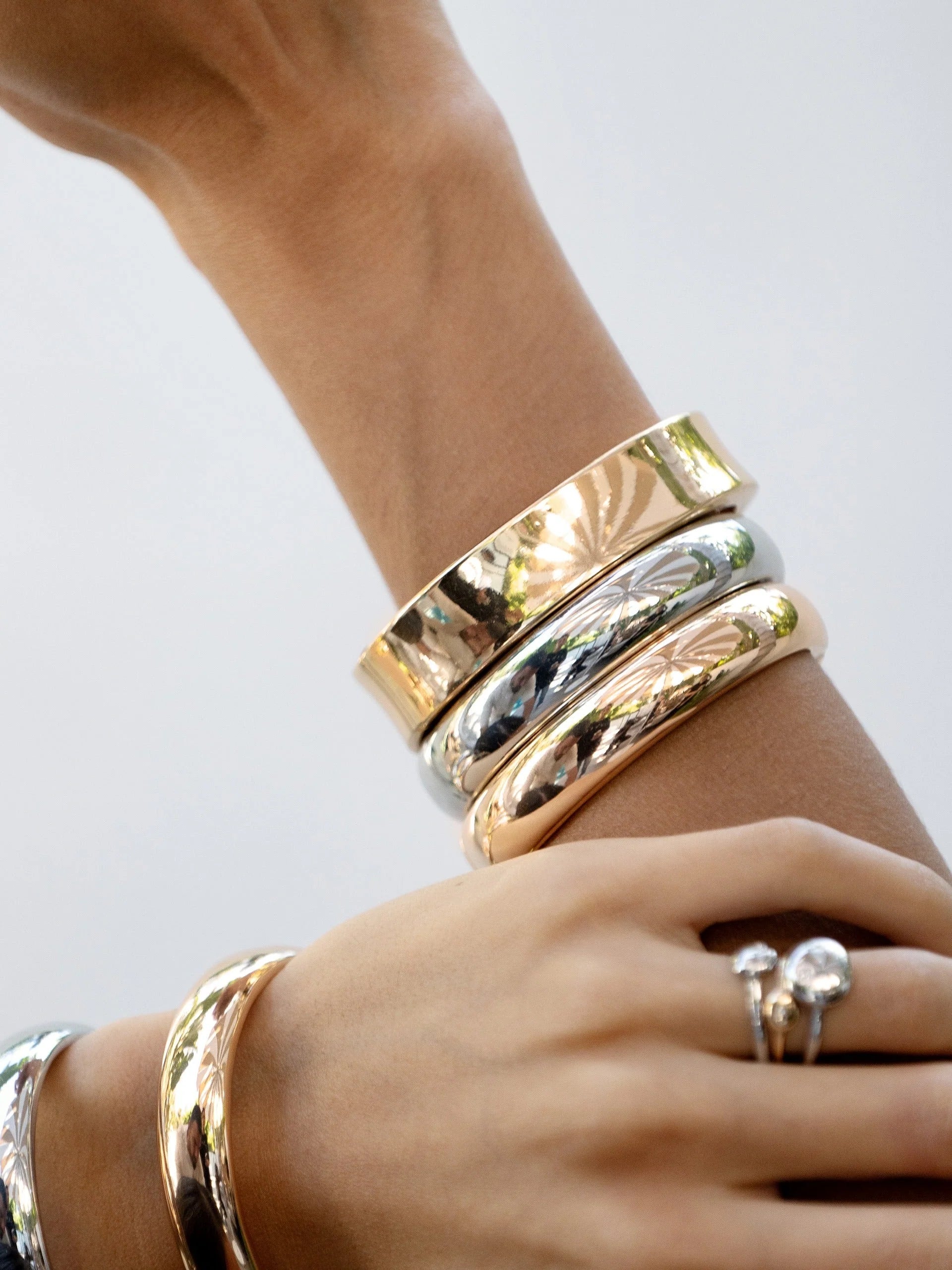 Squared Shine Bangle Bracelet