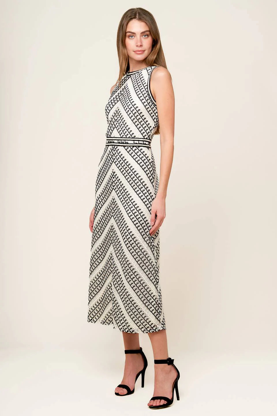 CARLISLE CROCHET MIDI DRESS