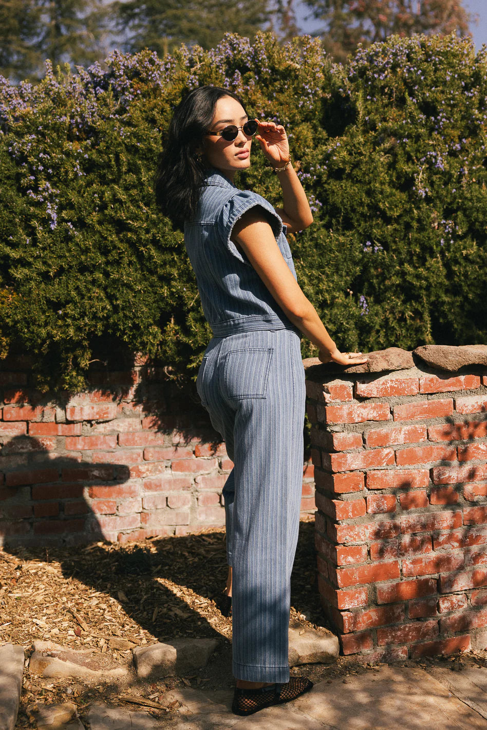 Jennie Denim Striped Wide Leg Jeans FINAL SALE