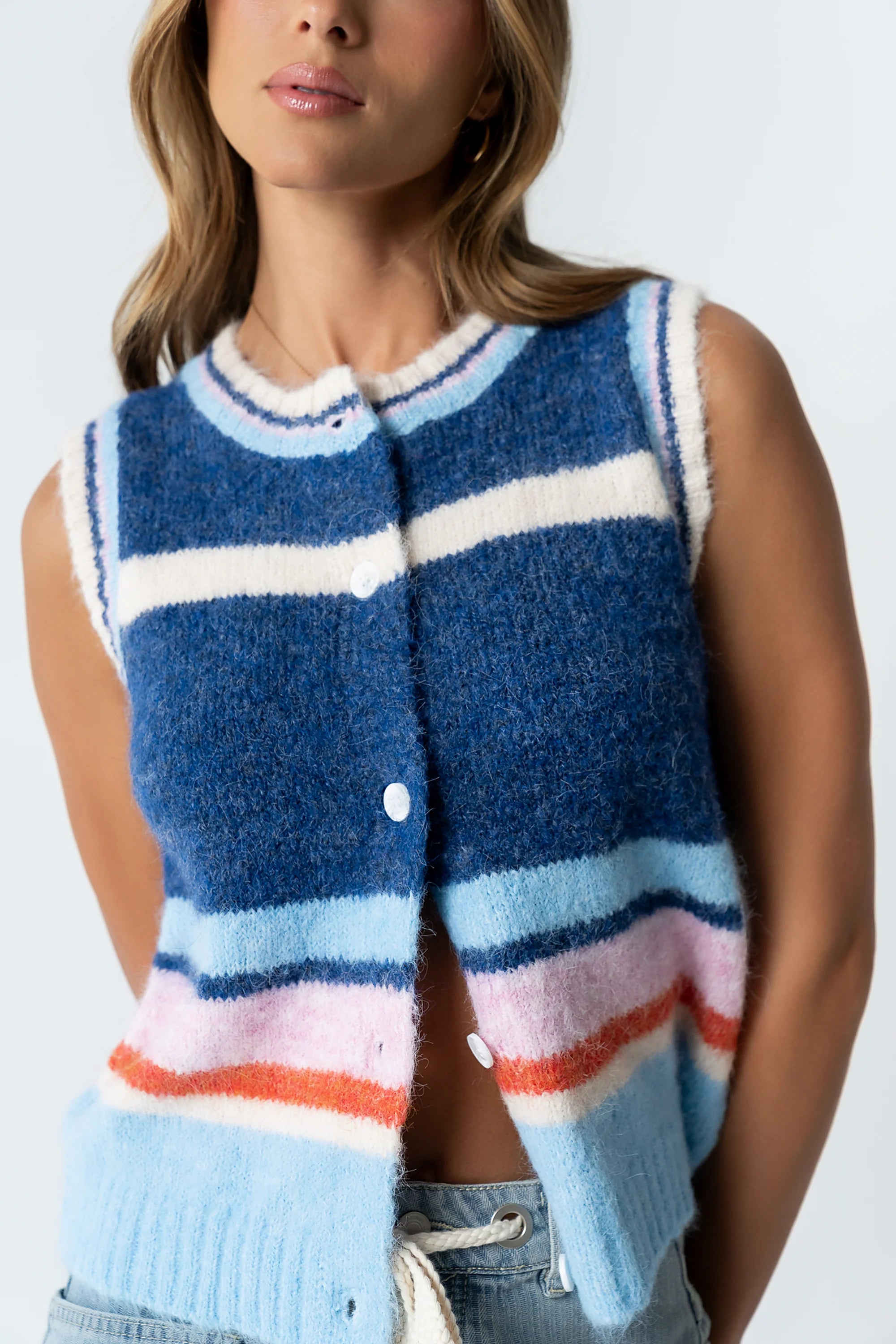 Roxie Striped Sweater Vest