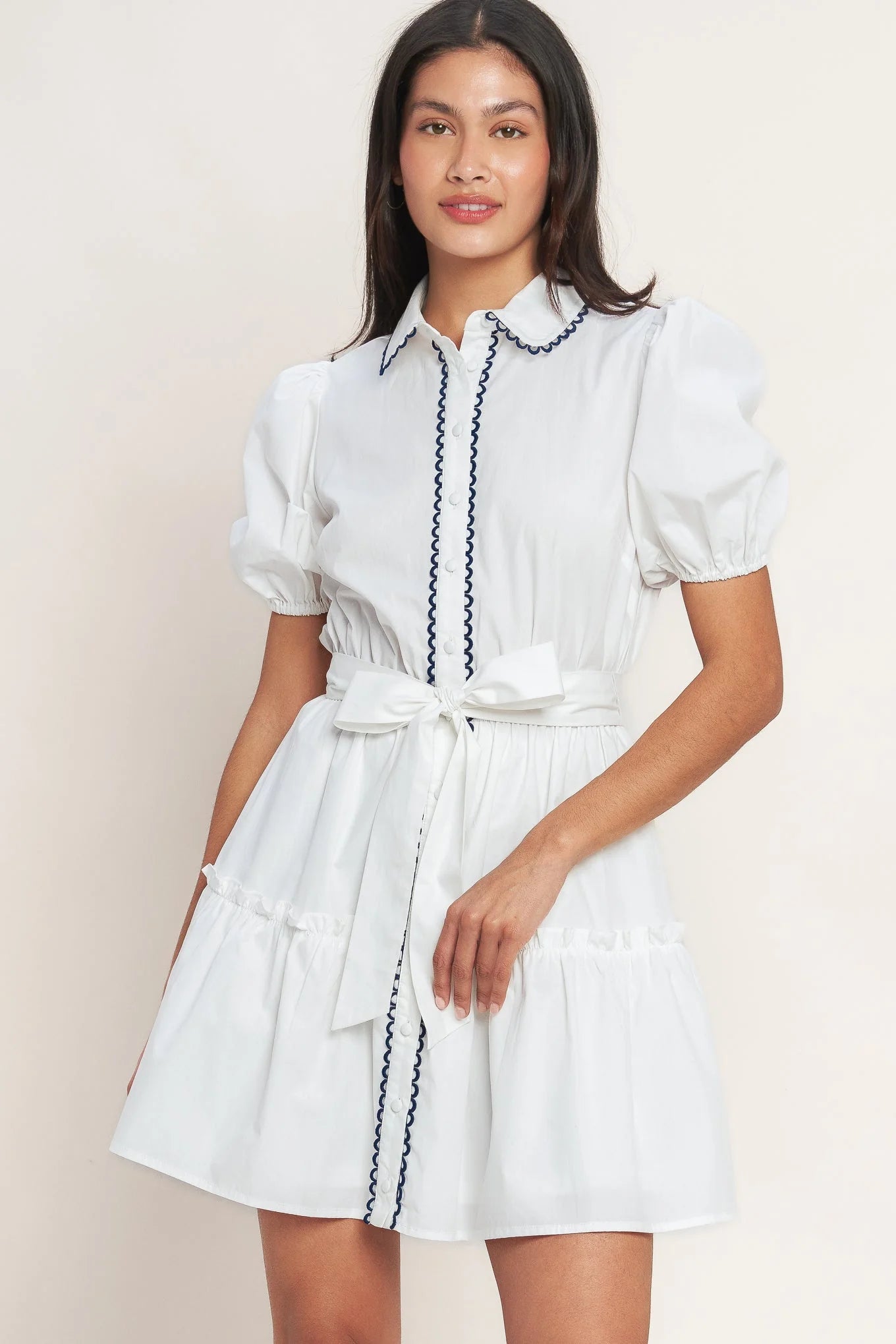 A LITTLE BIT LOVELY WHITE MINI DRESS